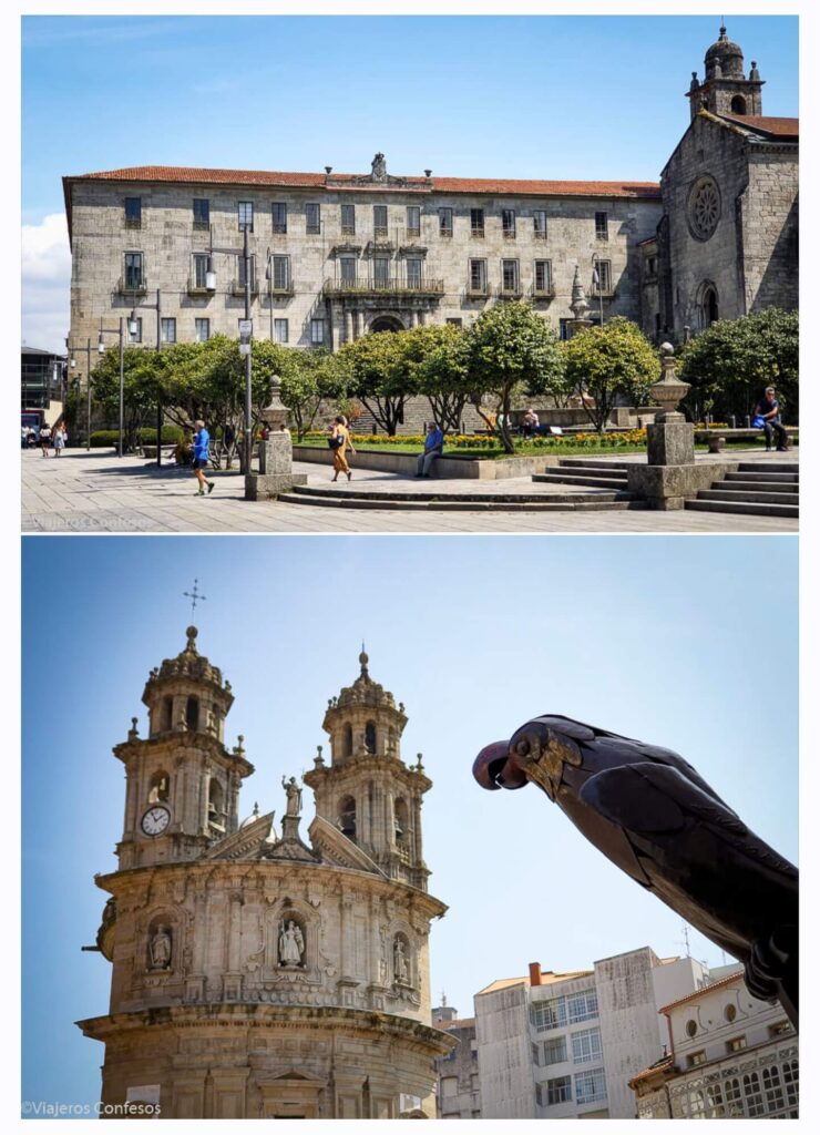 Plaza de la Peregrina y el loro Ravachol - Qué ver en Pontevedra en un día - Ruta por la Rías Baixas (7)