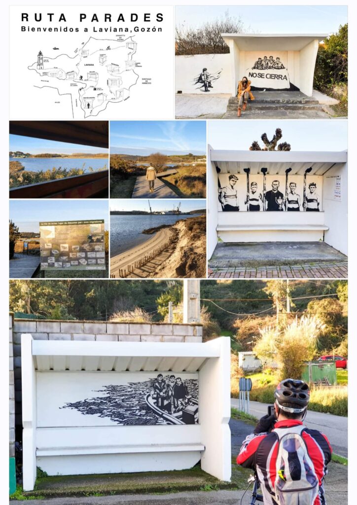 Inicio de la Ruta Les Parades de Laviana de Gozón - Ruta de arte urbano en Asturias (1)