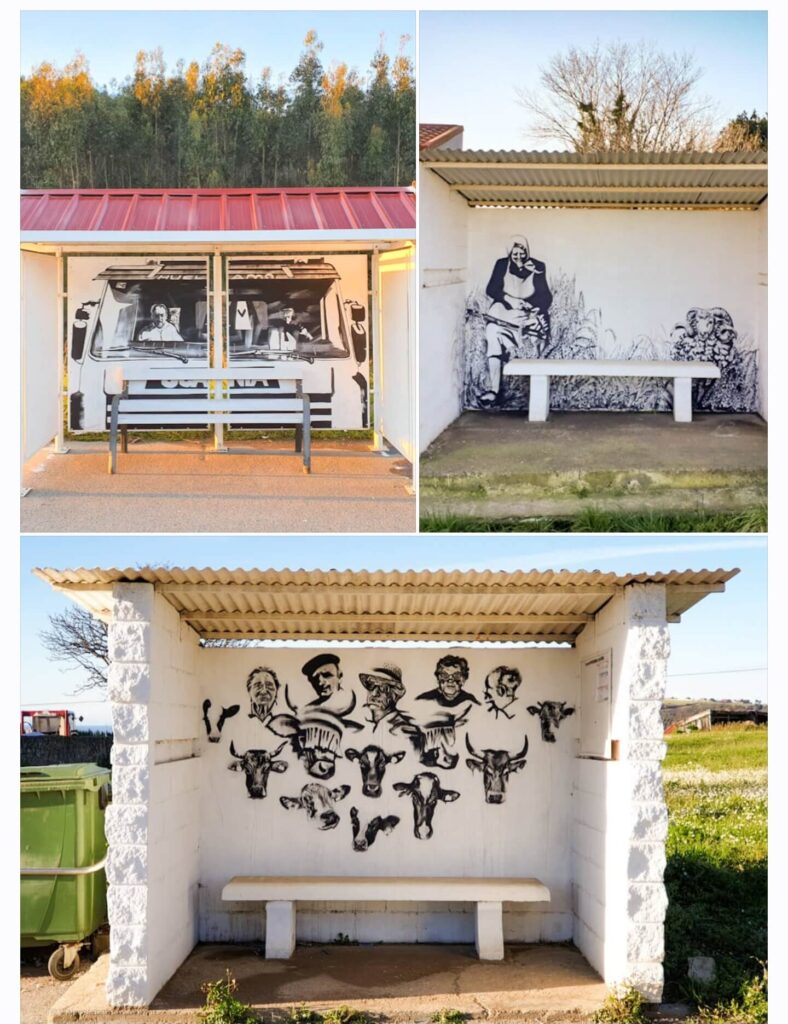 Dónde están Les Parades de Laviana de Gozón - Ruta de arte urbano en Asturias (3)